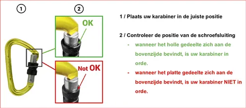 karabiner waarschuwing decathlon