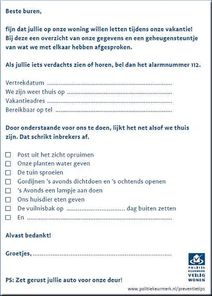 lijstje politie buren