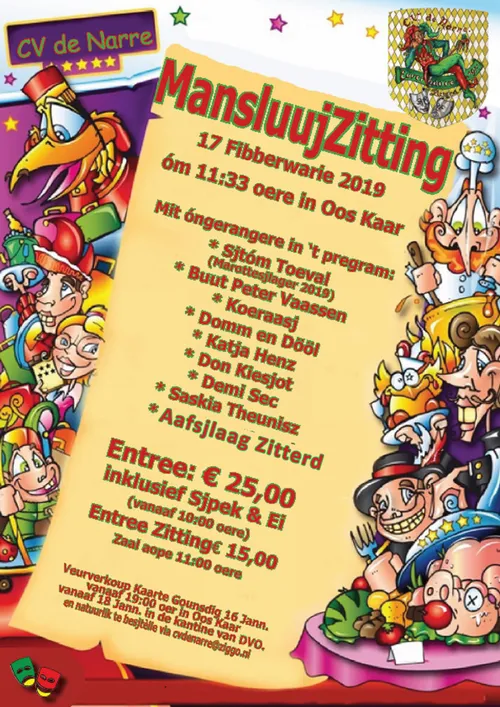 narre affisje mansluujzitting 2019