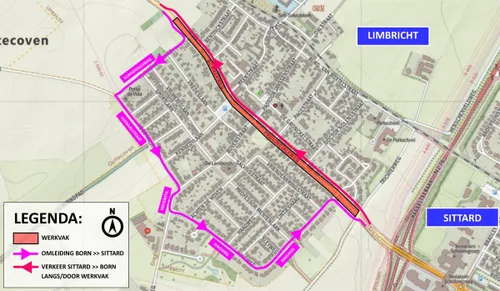 omleiding bornerweg provincialeweg limbricht jul 2018 2