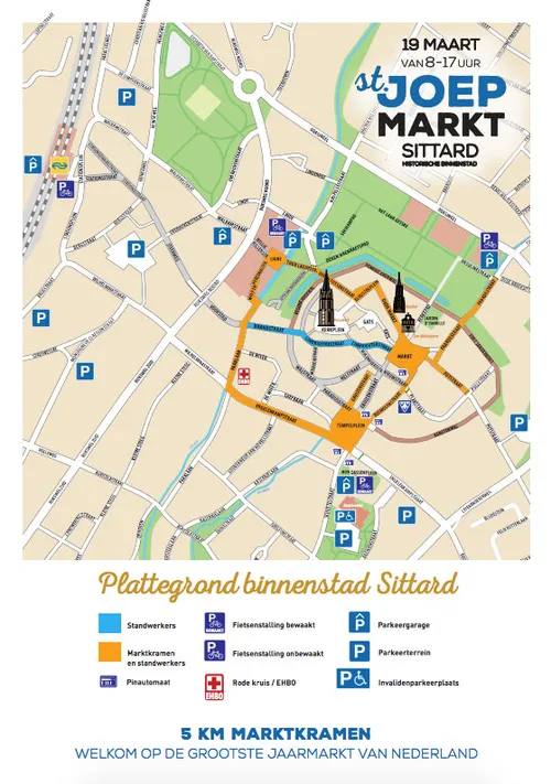 plattegrond binnenstad sittard sint joepmarkt