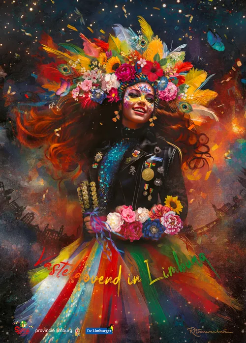 poster vastelaovend in limburg 2024 door ramona nieuwenhuisen