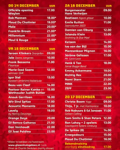 programma glazen huis geleen 2023