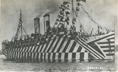 razzle dazzle camouflage van schip wwi