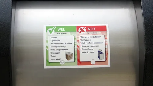 recyclingparkje oranjelaan geleen papierbak