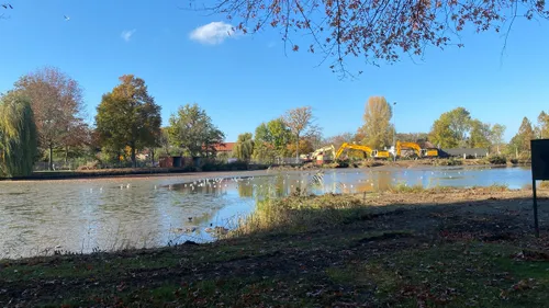 roeivijver leeggepompt stadspark sittard 1