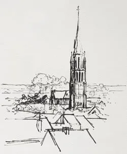 schets toren grote kerk