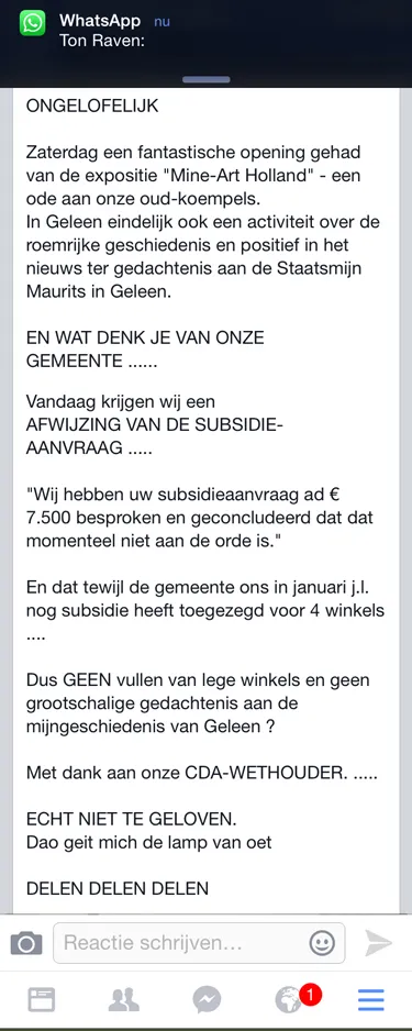 ton raven 1 whatsapp mine art subsidie