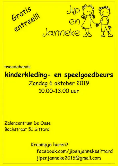 tweedehands kinderkleding en speelgoedbeurs de oase 6 oktober