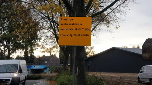 via timmers verkeershinder
