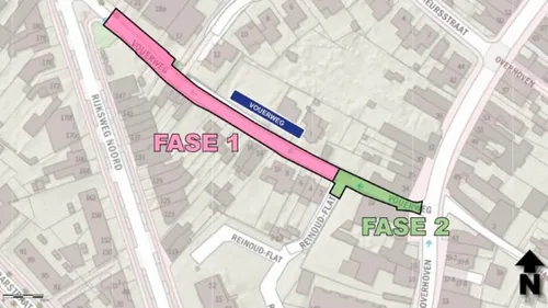 vouwerweg op de schop fasen