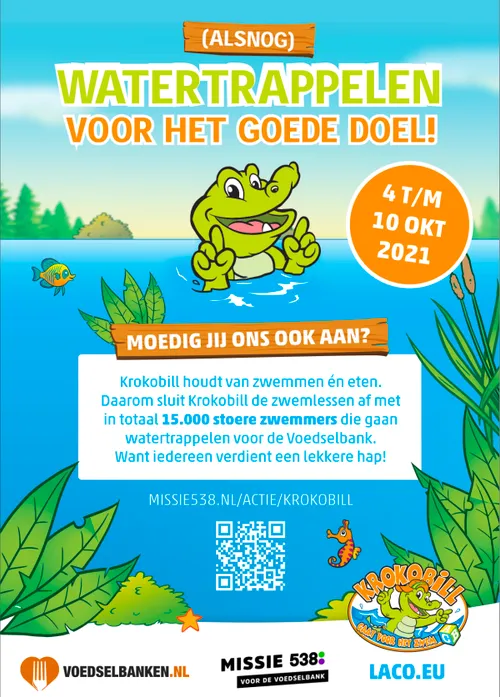 watertrappelen voor de voedselbank missie 538