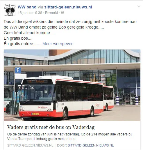 ww band met de bus gratis naar geleen