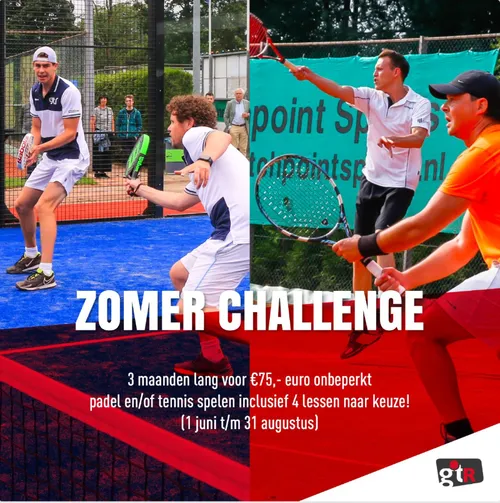 zomeractie padel en tennis