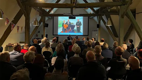 Een volle Erfgoedzaal tijdens het mini-symposium.