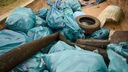 Een deel van de 'oogst' bij Eijsden.