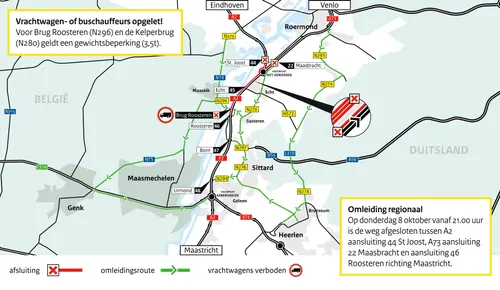 Omleidingsroute regionaal donderdag en vrijdag - WeekendBreek 2026