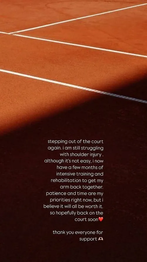 Fra Marketa Vondrousovas story på Instagram.