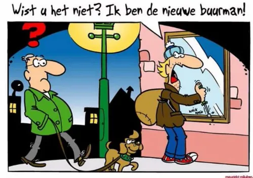nieuwe buurman inbreker inbraak politie