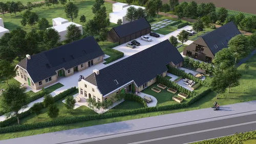 impressie totaalplaat met ingerichte tuinen