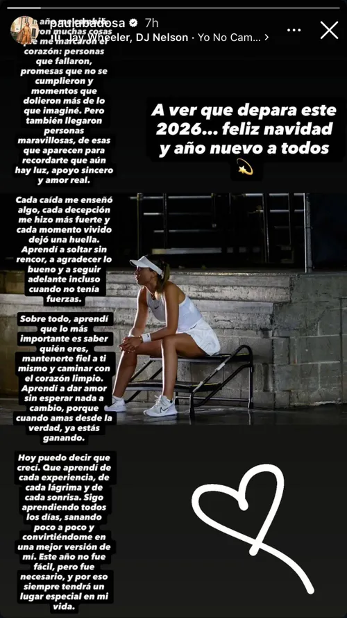 Screenshot Badosa's Instagram