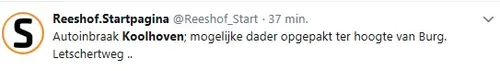 auto inbraak koolhoven twitter