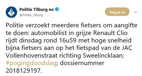 twitter politie tilburg