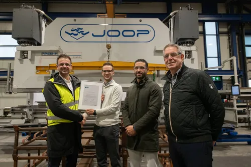 Joop van Zanten: v.l.n.r.&nbsp;Enrico Sbrighi, Elbert van Zanten, Johnathan Jacobus en Bart Kroesbergen