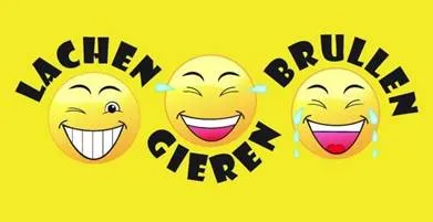 lachen gieren brullen