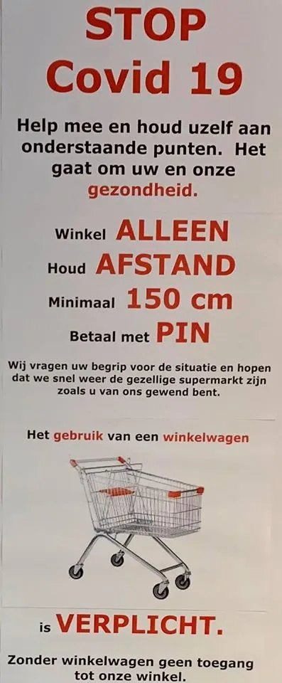 winkelwagen verplicht