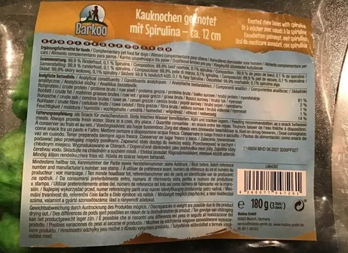 barkoo kauknochen mit spirulina