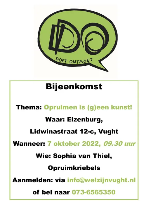 flyer opruimkriebels 7 oktober 2022