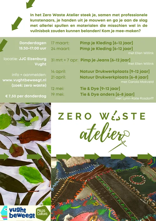 flyer zero waste atelier zonder qr code