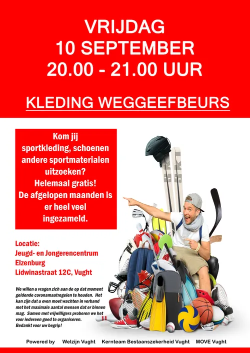 kledingmarkt 2021 poster uitnodiging