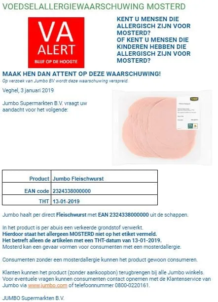recall jumbo fleischwurst