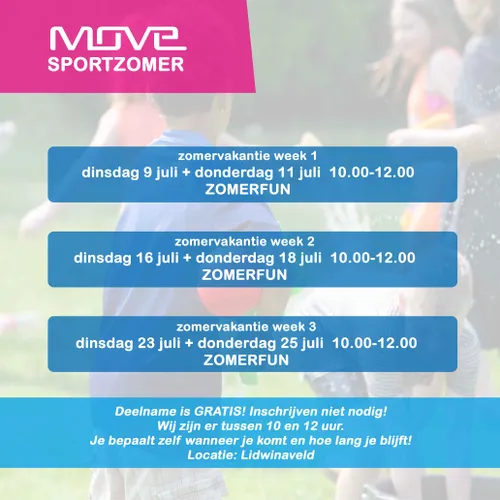 sportzomer social flyer weken zomervakantie