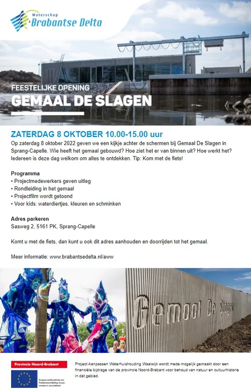feestelijke opening gemaal de slagen 8 oktober