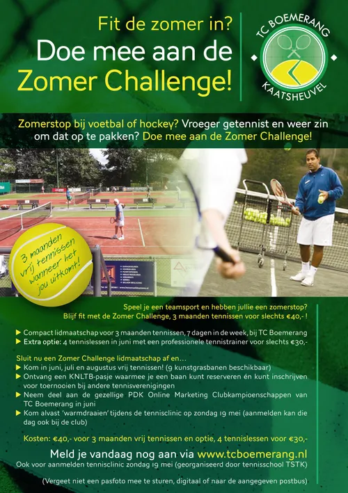 flyer a5 zomer challenge