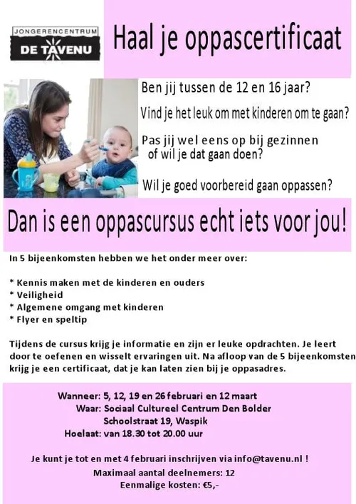 oppascursustavenuden bolderfebruarimaart2019