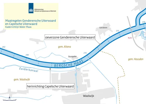 ligging maatregelen genderensche uiterwaard en capelsche uiterwaard