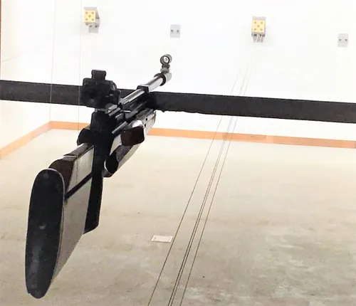 Luchtgeweer op schietbaan