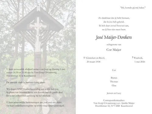 Rouwkaart-Jose-Maijer-Donkers-register