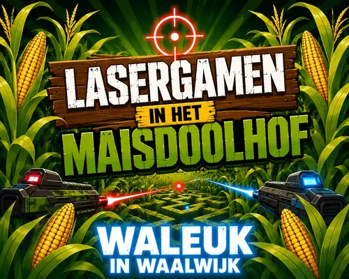 vector lasergamen in maisdoolhof waleuk waalijk