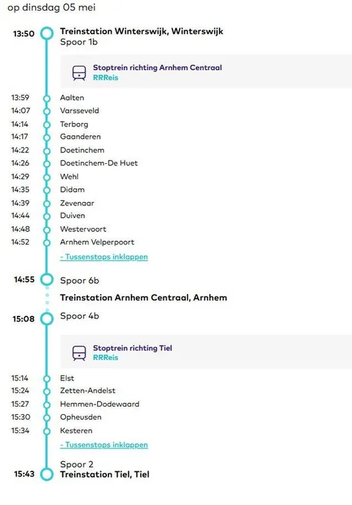 Vrijheidstrein 5 mei Winterswijk - Arnhem - Tiel