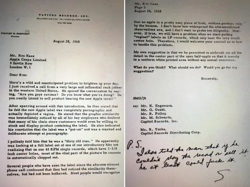 apple records letter