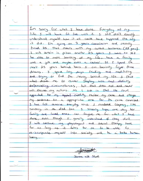 brief joran van der sloot