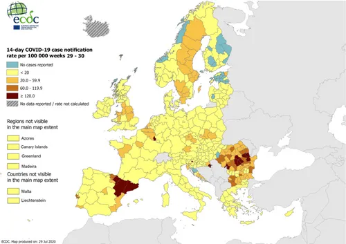 covid 19 geographical distribution eu uk cumulative number 14 day 2020 07 30