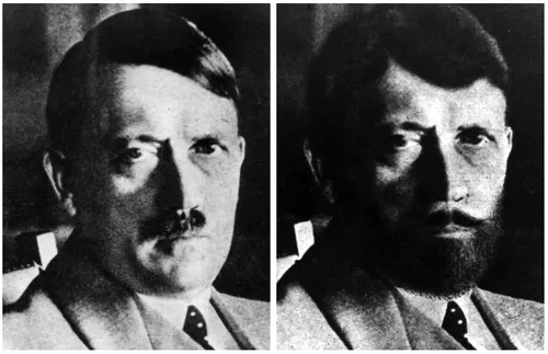 hitler with a beard