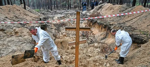 in der naehe der stadt isjum