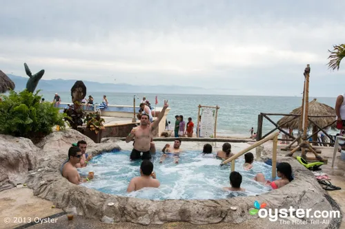 reality this hot tub scene is somewhat less romantic than the one in the hotels photo